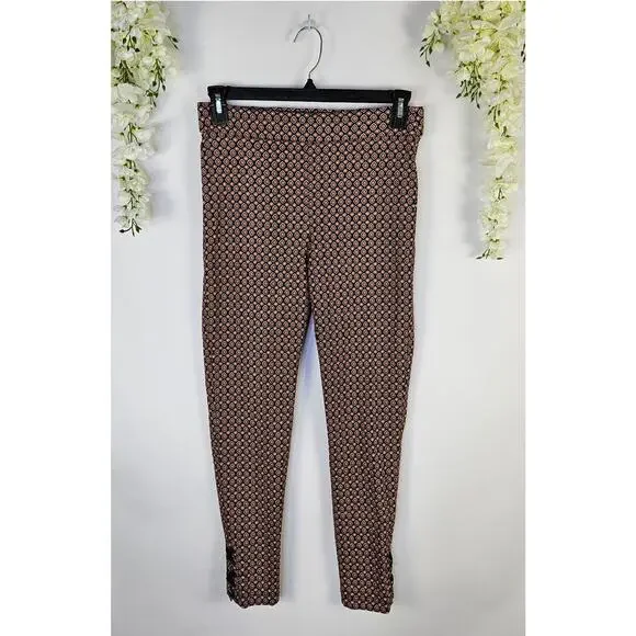 SKYE’S THE LIMIT Slim Fit Ankle Dress Pants Size 10 Boho Floral Office Wear Art - Picture 2 of 10